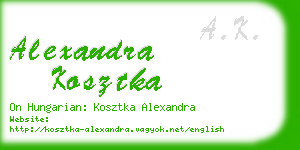 alexandra kosztka business card